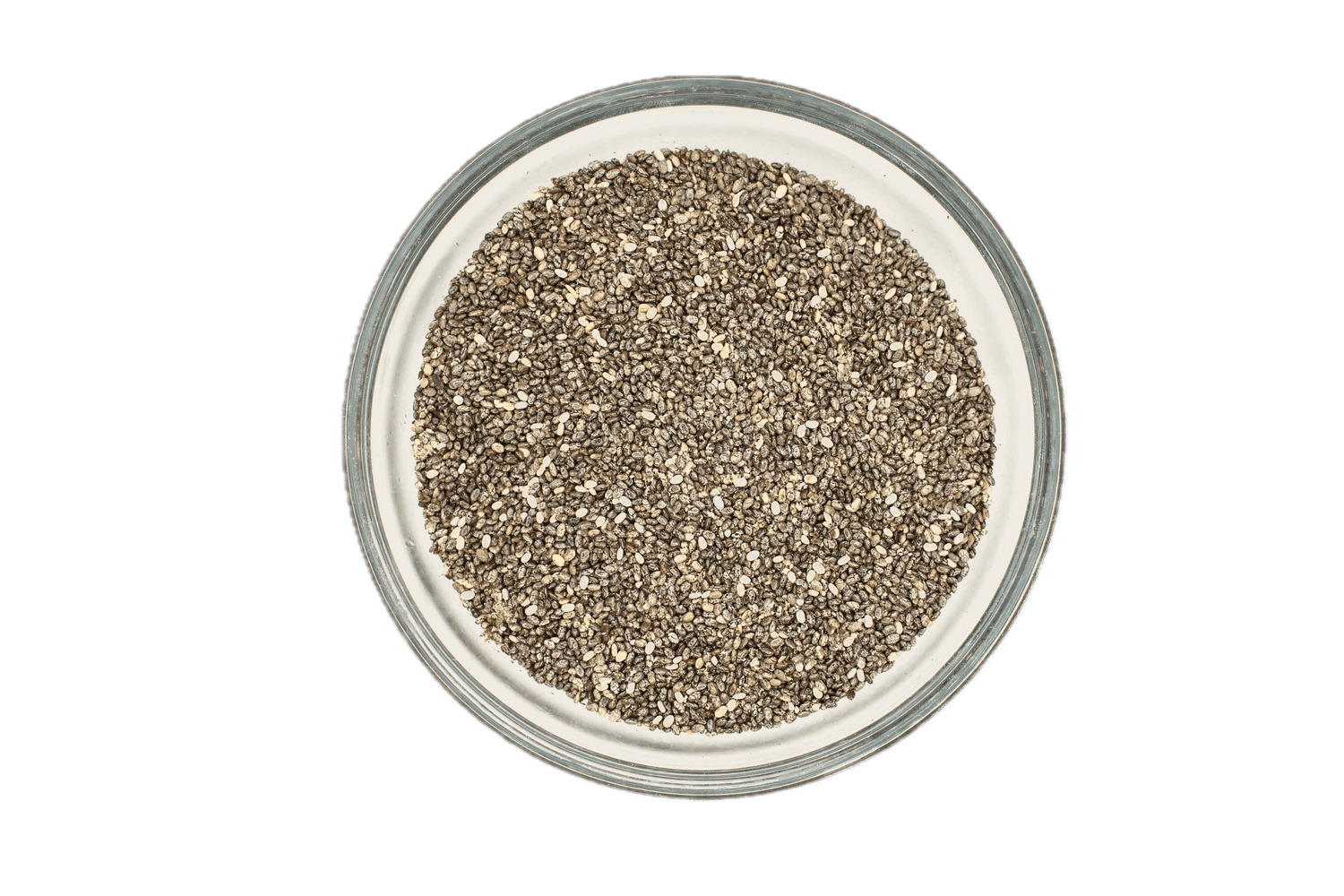 Small container of chia seeds
